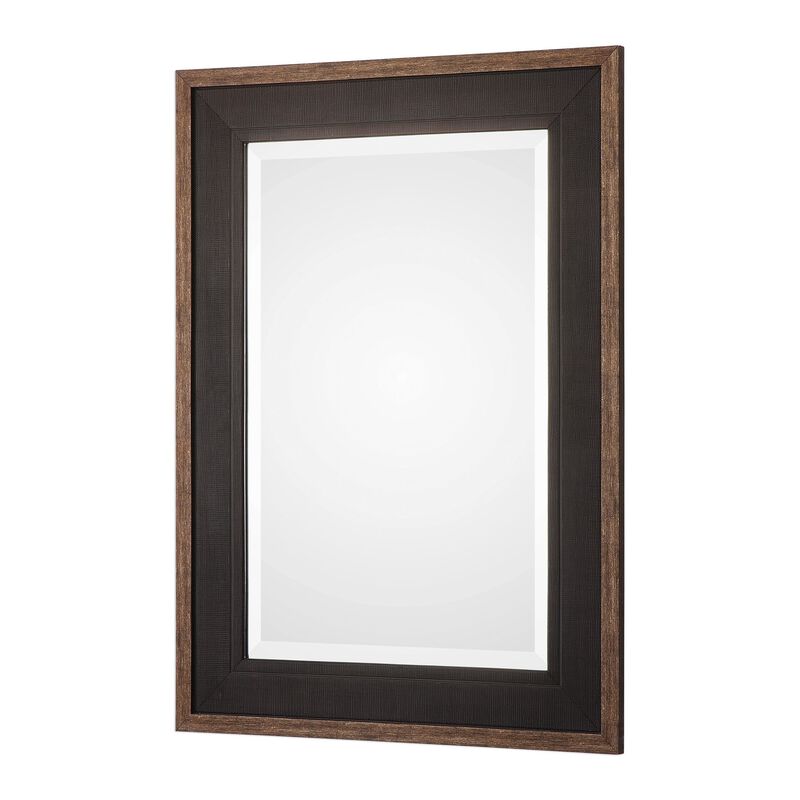 Uttermost Staveley Rustic Black Mirror